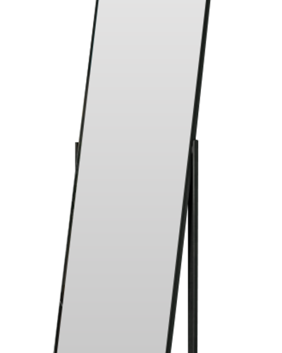 Дизайнерское напольное зеркало Glass Memory Charm в металлической раме черного цвета
