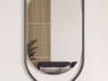 Дизайнерское настенное зеркало Glass Memory Muse в металлической раме черного цвета